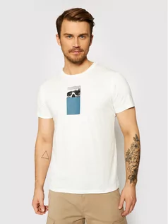 Koszulki męskie - Jones Jack T-Shirt Vision 12185234 Biały Regular Fit - grafika 1