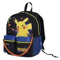 Plecaki szkolne i tornistry - SEVEN Plecak szkolny Pokemon, przedszkole i wypoczynek, niebieski i żółty, dla dzieci i młodzieży, z podwójną kieszenią z przodu, czarny, niebieski i żółty, Taglia unica, Casual - miniaturka - grafika 1