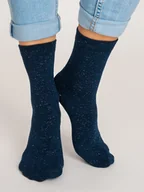 Skarpetki damskie - SKARPETY NOVITI SB012-W-04 (kolor granat-srebrny, rozmiar 35-38) - miniaturka - grafika 1