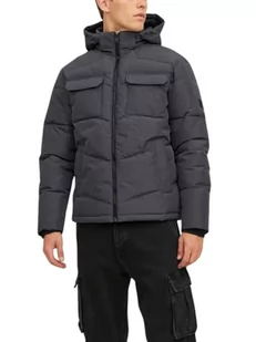 JACK&JONES JJMASON Męska kurtka puchowa SN pikowana kurtka, szara, L, szary, L - Kurtki męskie - miniaturka - grafika 1