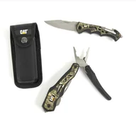 Nożyce i noże - CAT Zestaw 2 szt. Real Tree Camo MultiTool 7w1 i Nóż - miniaturka - grafika 1