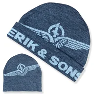 Czapki damskie - Zimowa czapka ERIK & SONS OMME szara - miniaturka - grafika 1