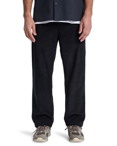 Quiksilver Męskie spodnie Taxer Regular Cord Spodnie Czarne XL