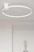 Lampy sufitowe - Thoro Plafon Thoro pierścień OPRAWA metalowa LED 50W 3000K ring okrągły biały TH.129 - miniaturka - grafika 1