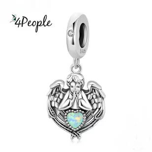 Anioł Charms Skrzydła Anioła Srebro 925 Zawieszka Na Prezent - Wisiorki - miniaturka - grafika 1