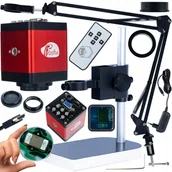 Mikroskopy i lupy - Rosfix Regulowany wysięgnik do mikroskopu cyfrowego ODM-180X 50mm + Platforma do ODM-100X 50mm i 40mm + Kamera Draco RED PRO KMDRP-HDMI-VGA Seria Pl.. - miniaturka - grafika 1