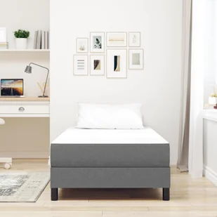 Materac kieszeniowy vidaXL Jasnoszary Średni 90x200x20 cm Tkanina - Materace - miniaturka - grafika 1