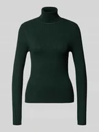 Swetry damskie - Golf o kroju slim fit z mieszanki wiskozy model ‘KAROL’ - miniaturka - grafika 1