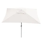 Parasole ogrodowe - Parasol ogrodowy N23, parasol ogrodowy, 2x3 m prostokątny, odchylany, poliester/aluminium 4,5 kg, ochrona UV 50+ ~ kremowy - miniaturka - grafika 1