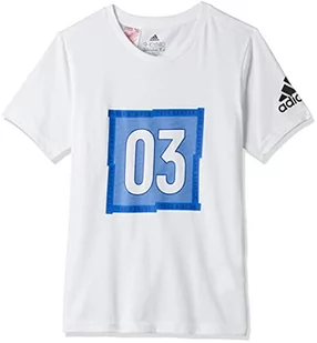 adidas adidas Koszulka chłopięca Little Boy Short Sleeve Graphic Tee T-Shirt biały biały (biały) S DW4099_S - Koszulki dla chłopców - miniaturka - grafika 1
