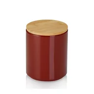Pojemniki kuchenne - Pojemnik kuchenny, ceramika/bambus, 1,0 l, śred. 12 x 15 cm, czerwony kod: KE-15271 - miniaturka - grafika 1