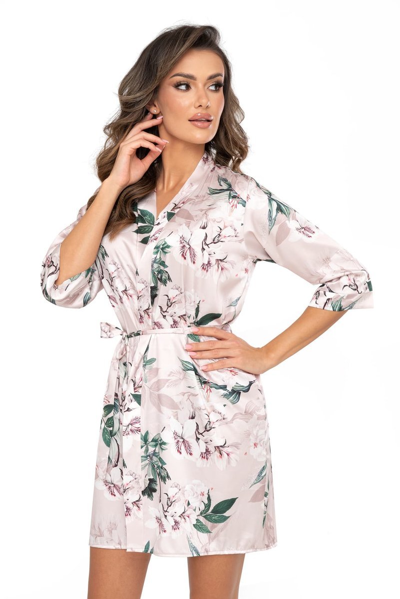 Szlafrok Nelly Dark Beige (Rozmiar 44)