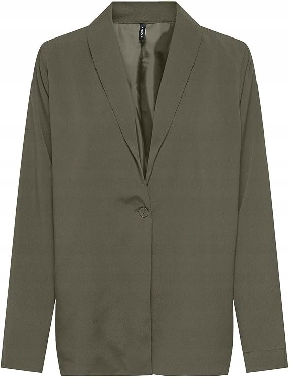 ONLY KLASYCZNA MARYNARKA Z JEDNYM GUZIKIEM KHAKI XS 7BA