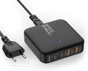 Ładowarki do telefonów - 4-portowa szybka ładowarka USB-C AVUMDA 70W PD 3.0 GaN III, czarna - miniaturka - grafika 1