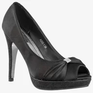 Czółenka - Czółenka Damskie Buty Na Obcasie Eleganckie Vices Czarne A336-1 Czarny 39 - miniaturka - grafika 1