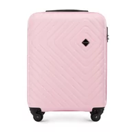 Walizki - Walizka kabinowa z ABS-u z geometrycznym tłoczeniem - miniaturka - grafika 1