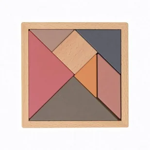Układanka drewniana - Tangram - Zabawki interaktywne dla dzieci - miniaturka - grafika 1