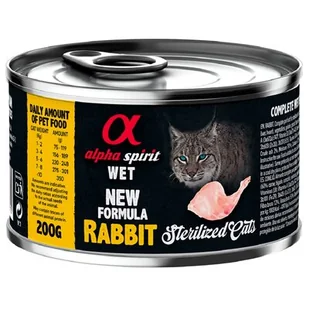 Karma dla kota ALPHA SPIRIT Sterilised Cats Rabbit 200 g - Mokra karma dla kotów - miniaturka - grafika 1