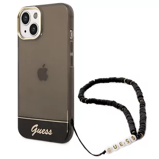 Guess GUHCP14SHGCOHK iPhone 14 6,1` czarny/black hardcase Translucent Pearl Strap - Etui i futerały do telefonów Guess GUHCP14SHGCOHK iPhone 14 6,1` czarny/black hardcase Translucent Pearl Strap - Etui i futerały do telefonów - miniaturka - grafika 1