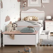 Szafy i szafki dla dzieci - Łóżko Luna 90x200 cm z materacem - miniaturka - grafika 1