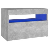 Szafki nocne - Lumarko Szafka nocna z oświetleniem LED, szarość betonu, 60x35x40 cm - miniaturka - grafika 1