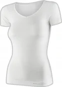 Koszulki sportowe damskie - Brubeck SS1398W Koszulka damska z krótkim rękawem COMFORT MERINO kremowy M - miniaturka - grafika 1