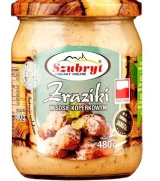 Zraziki w sosie koperkowym Szubryt 480 g
