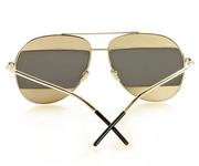 Okulary przeciwsłoneczne - Nowoczesne okulary przeciwsłoneczne pilotki  MAZZINI AVIATOR SPLIT srebrny - miniaturka - grafika 1