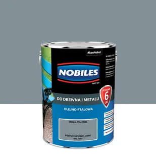 NOBILES Farba specjalistyczna wewnętrzna FTALONAL 5L SZARY JASNY Szary Jasny RAL 7001 - Emalie - miniaturka - grafika 1