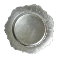Pozostałe akcesoria kuchenne - Ozdobny podtalerz DUWEN Dain, srebrny, 33 cm - miniaturka - grafika 1