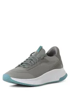 Trampki męskie - BOSS Tenisówki z dodatkiem skóry Mężczyźni Tekstylia szary jednolity, 41 - miniaturka - grafika 1