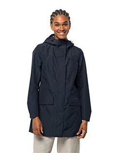 Płaszcze damskie - Jack Wolfskin Damski Płaszcz Cape York Paradise Coat W, Night Blue, Xxl, Niebieski (Night Blue), Xxl - grafika 1