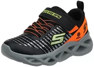 Buty dla chłopców - Skechers Twisty Brights, trampki chłopięce, Czarna Tekstylia Pomarańczowa Obrzeże Srebrna Limonka, 29 EU - miniaturka - grafika 1