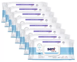 Seni Care Chusteczki nasączone, 80 sztuk - Waciki, płatki i patyczki kosmetyczne - miniaturka - grafika 1