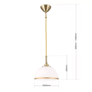 Żyrandol Old Lamp z kablem z tkaniny, 1-punktowy - Lampy sufitowe - miniaturka - grafika 3