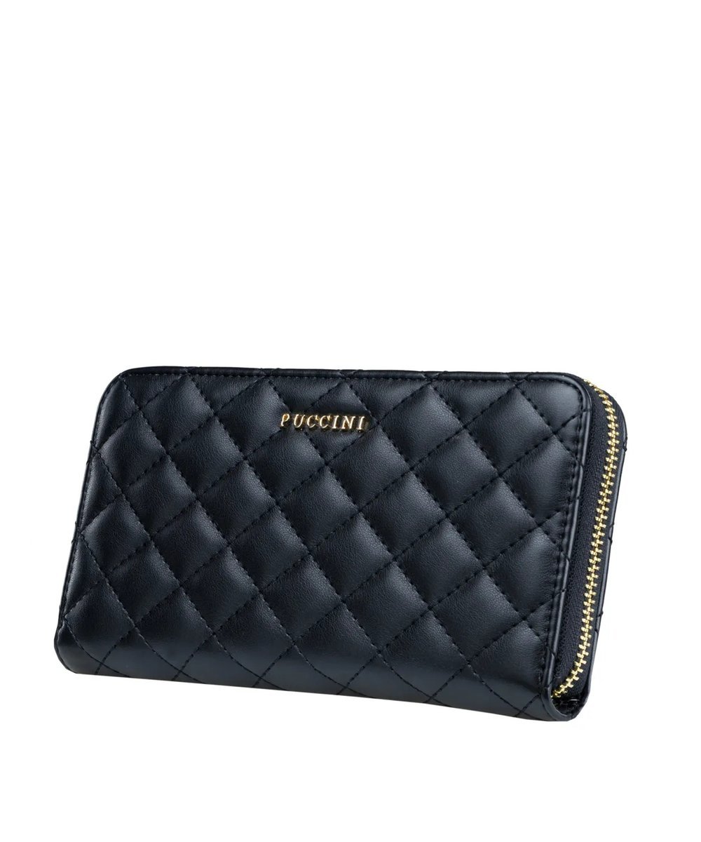 Portfel Damski Pikowany Duży Skóra Ekologiczna PUCCINI Czarny BLP830E 1