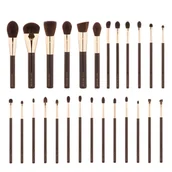Pędzle do makijażu - Many Brushes Chocolate Zestaw 26 profesjonalnych pędzli do makijażu, naturalne włosie, akrylowa rączka - miniaturka - grafika 1