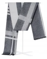 Apaszki i szaliki męskie - Szal Szalik Męski Ciepły Zimowy Grafitowo - Szary - miniaturka - grafika 1