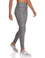 Legginsy - Under Armour Damskie legginsy sportowe Hg Armour Hirise Leg, wygodne spodnie sportowe dla kobiet szary Charcoal Light Heather/White XS 1365336-019-X-Small - miniaturka - grafika 1