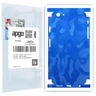 Folie ochronne do telefonów - Folia naklejka skórka strukturalna na TYŁ+BOKI do Apple iPhone 6s -  Moro | Camo Niebieski - apgo SKINS - miniaturka - grafika 1