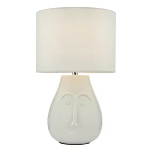 Lampa stołowa Boris Table Lamp White Ceramic With Shade - Lampy stojące - miniaturka - grafika 1