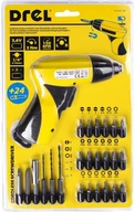 Śrubokręty - Wkrętarka Wkrętak Elektryczny 3,6V Zestaw 24 Bity - miniaturka - grafika 1