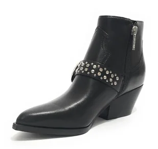 Guess Hermine, Botki damskie, Black, 40 EU, Czarny, 40 EU - Botki damskie - miniaturka - grafika 1