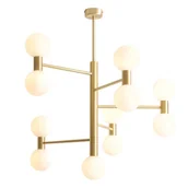 Lampy sufitowe - Kulisty żyrandol do salonu Flare 1134PL_W40 Aldex szklany balls mosiądz - miniaturka - grafika 1