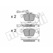 Klocki hamulcowe - Klocki hamulcowe - komplet METELLI 22-1101-0 - miniaturka - grafika 1