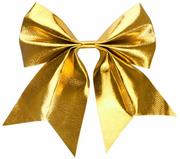 Ozdoby bożonarodzeniowe - Kokarda złota metaliczna - 1 szt. - miniaturka - grafika 1
