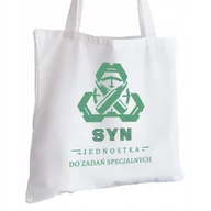 Torby i wózki na zakupy - Torba Bawełniana biała dla Syna Na Prezent ekologiczna Trwały Nadruk - miniaturka - grafika 1