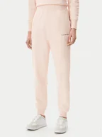 Spodnie sportowe damskie - Calvin Klein Jeans Spodnie dresowe Monologo J20J225354 Różowy Slim Fit - miniaturka - grafika 1