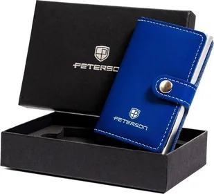Peterson Skórzane etui z podajnikiem na karty i wizytówki - Peterson - Portfele - miniaturka - grafika 1