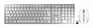 Zestawy myszka + klawiatura - CHERRY JD-9100CH-1 klawiatura Dołączona myszka Dom/Biuro RF Wireless + Bluetooth QWERTZ Swiss Srebrny, Biały JD-9100CH-1 - miniaturka - grafika 1